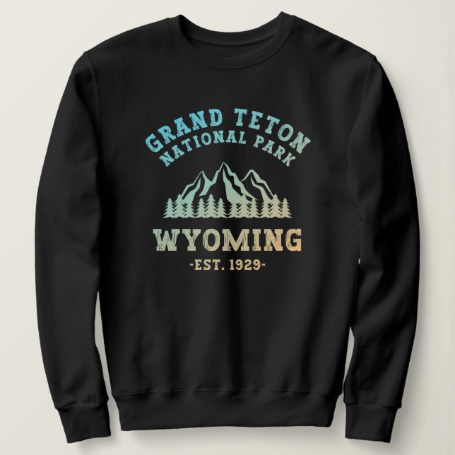 Sweatshirt Grand Teton National Park Wyoming Gradient (Design devant)