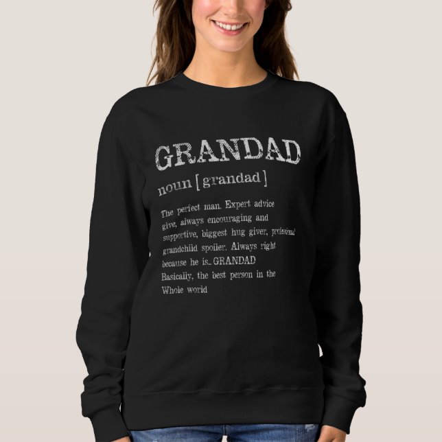 Sweatshirt Grandad Definition Grandpa Father's Day (Devant)