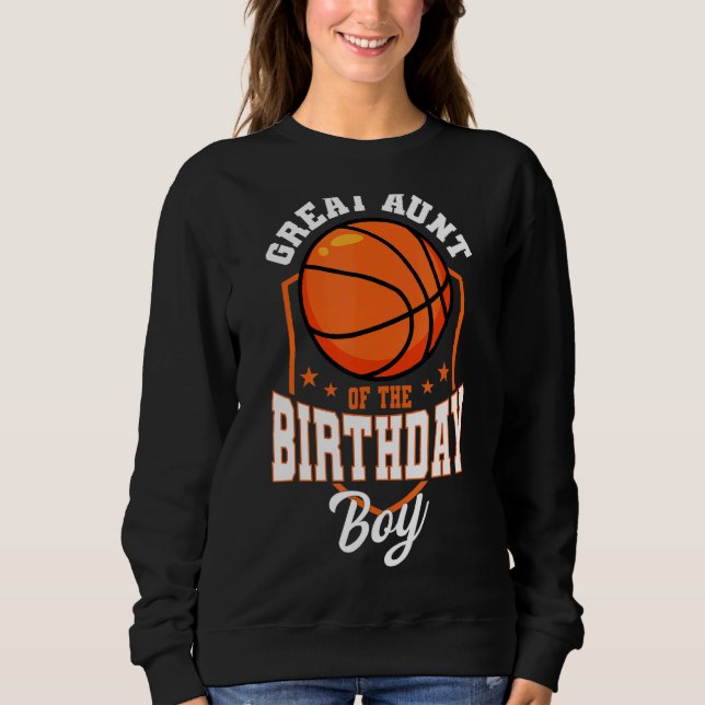 Sweatshirt Grande Tante De L'Anniversaire Garçon Basketball T (Devant)