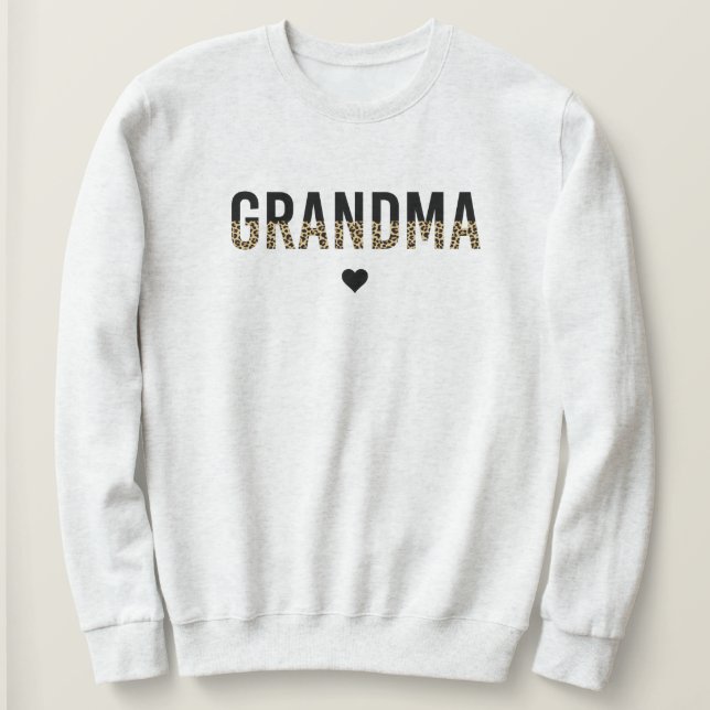 Sweatshirt Grandma Cheetah Empreinte de léopard Grand-mère Ca (Design devant)