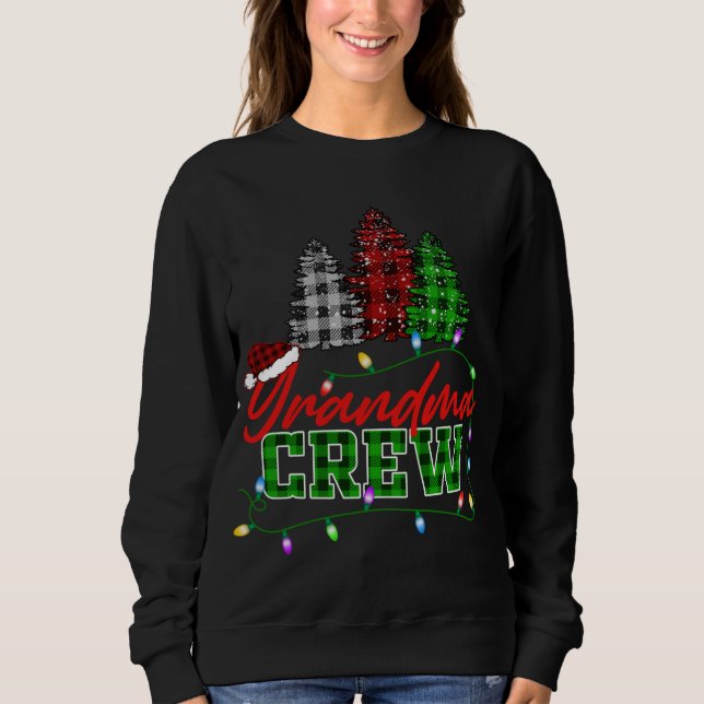 Sweatshirt Grandma Crew Tree Buffalo Plaid Matching Family Ch (Devant)