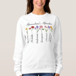 Sweatshirt Grandma Garden Birthflower Cadeau pour grand-mère 