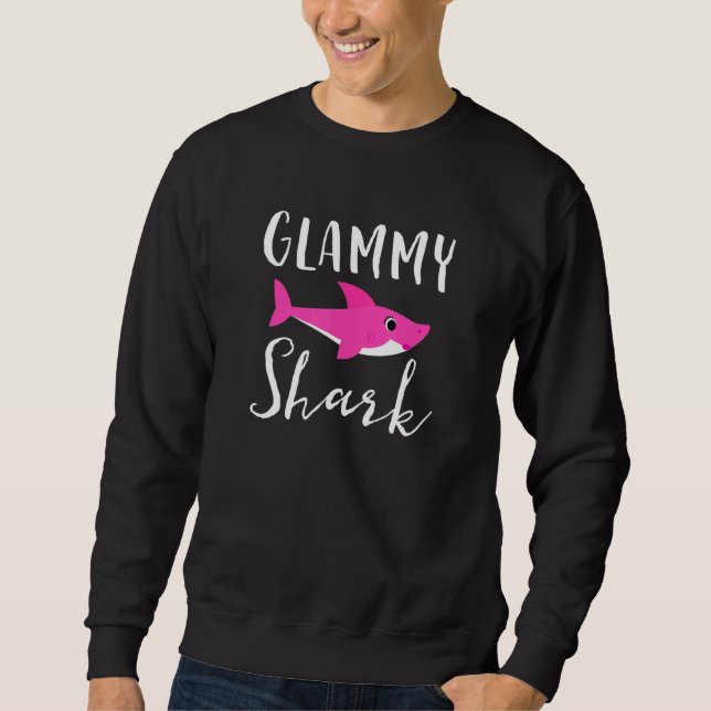 Sweatshirt Grandma grand-mère de requin rose Graphi (Devant)