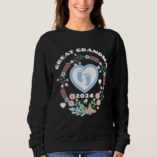 Sweatshirt Grandma Loading 2024 Baby Grandchild Proud Grandma (Devant)