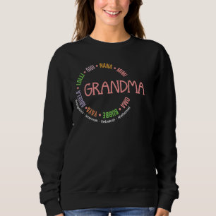 Sweatshirt GRANDMA Nana Mimi Gigi Fête des Mères personnalisé