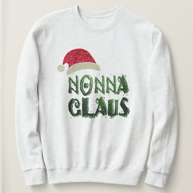 Sweatshirt Grandma Nonna Claus Noël Santa Clause Sweatsh (Design devant)