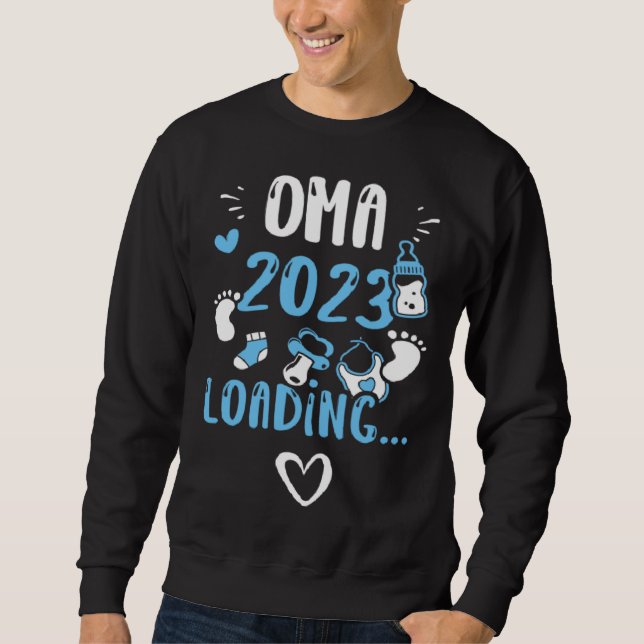 Sweatshirt Grandma Oma 2023 Loading   Baby Boy Sayings (Devant)