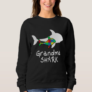 Sweatshirt Grandma Shark Puzzle pièce Cool Sensibilisation su