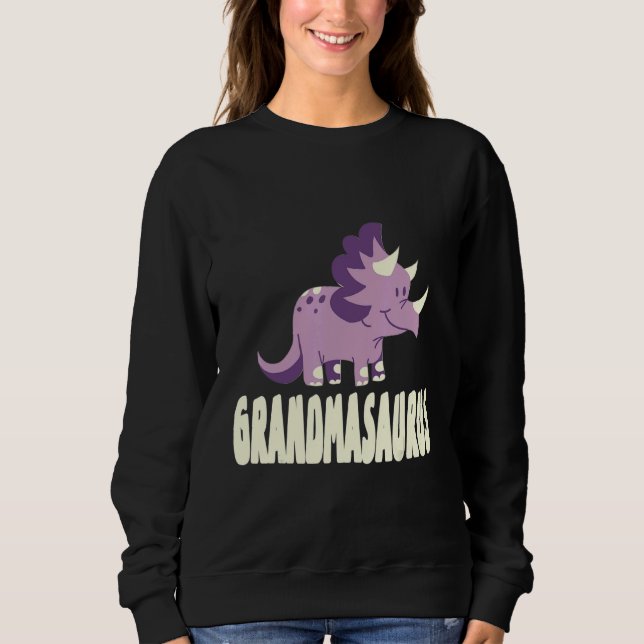 Sweatshirt Grandmasaurus Rex Grandma Saurus Dinosaure (Devant)