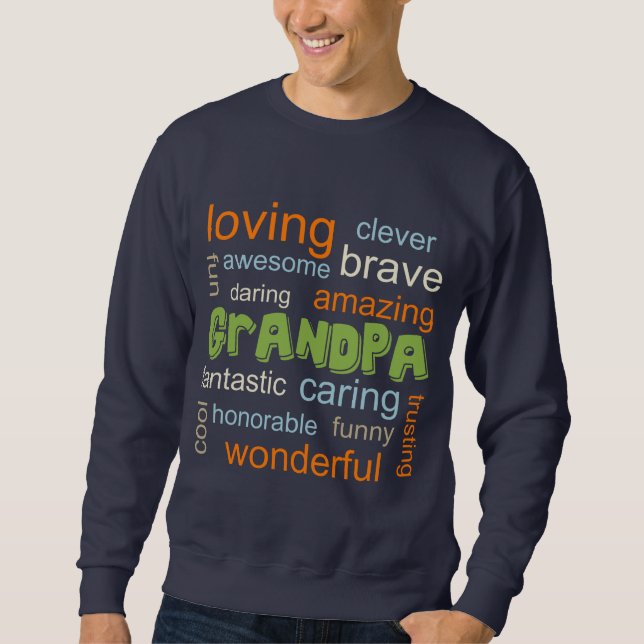Sweatshirt GRANDPA inspiré WORD Cloud Tee (Devant)