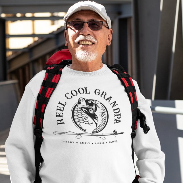 Sweatshirt Grandpa Reel pêche Cool personnalisée (Créateur téléchargé)
