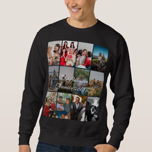 Sweatshirt Grandparents 12 Photo Memory Collage Template (Devant)