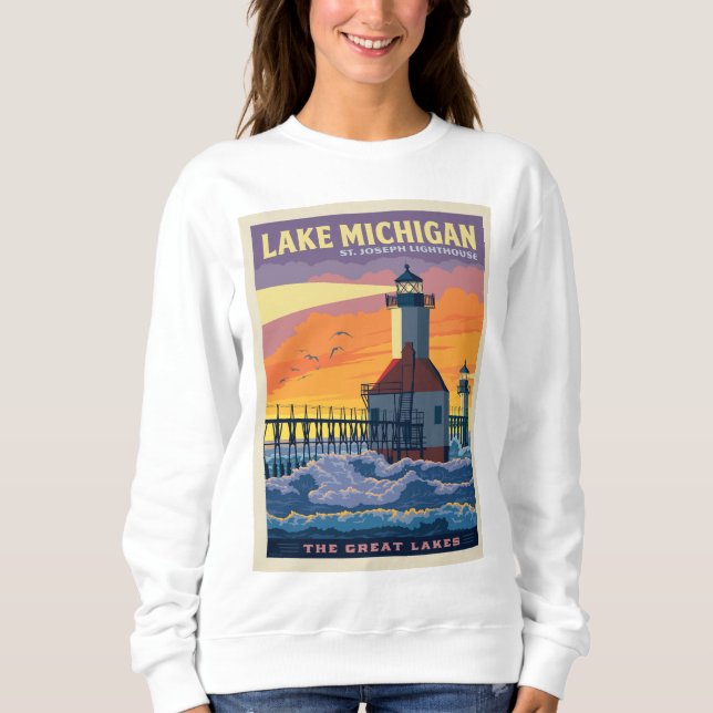 Sweatshirt Grands Lacs | Lac Michigan (Devant)