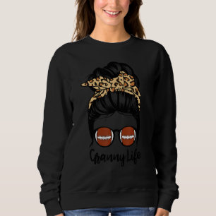 Sweatshirt Granny Life Messy Bun Cheveux Football Joueur Gran