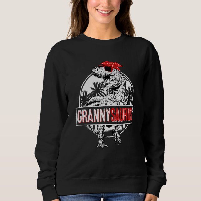 Sweatshirt Granny Saurus Dinosaur Grannysaurus Rex (Devant)