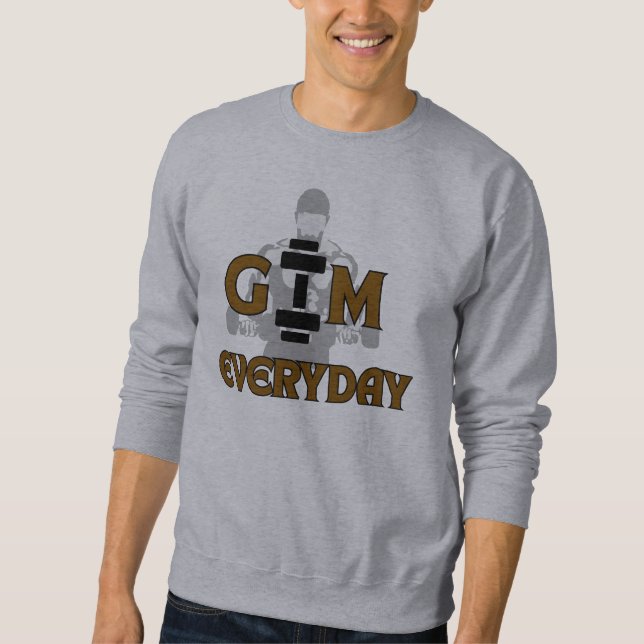 Sweatshirt Graphique de Bodybuilder pour le Gym Qu (Devant)