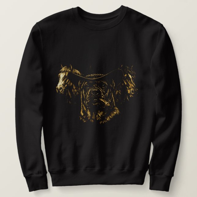 Sweatshirt Graphique de chien occidental Cane Corso Cowboy (Design devant)