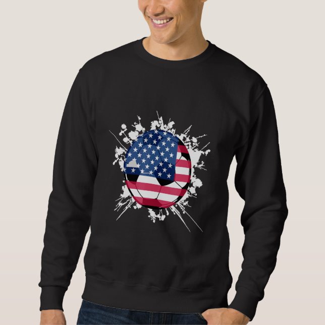 Sweatshirt Graphique De Football T Bal De Football Avec Drape (Devant)