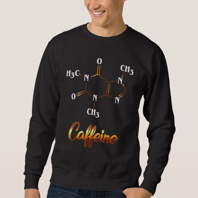 Sweatshirt Graphique de la caféine moléculaire (Devant)