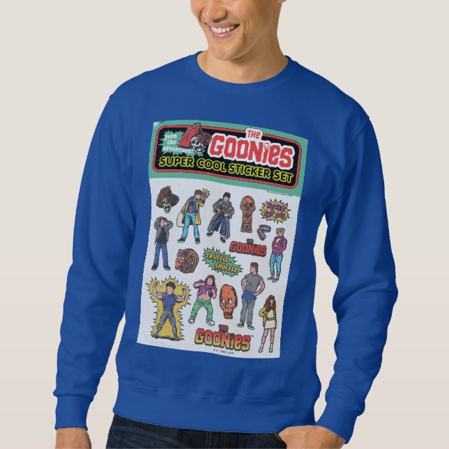 Sweatshirt Graphique de la feuille d'autocollants rétro Gooni (Devant)
