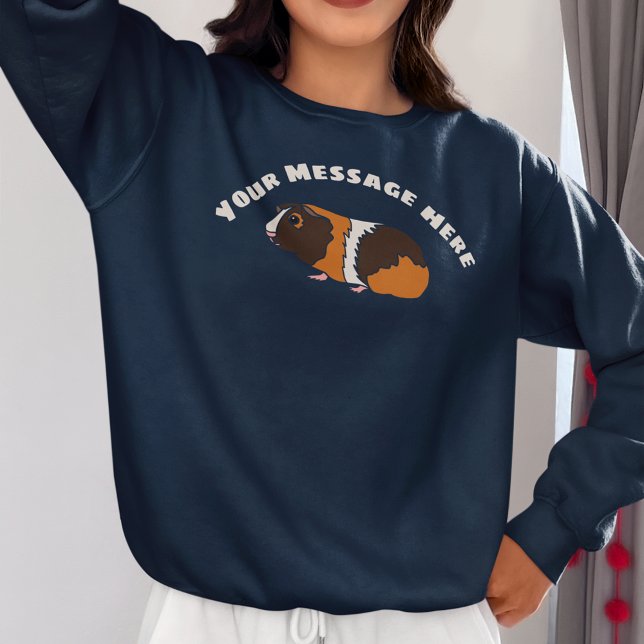 Sweatshirt Graphique de message personnalisé de porc mignon (Créateur téléchargé)