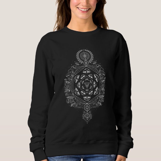 Sweatshirt Graphique de mycologie de la grappe de champignons (Devant)