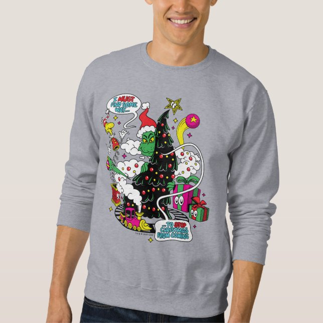 Sweatshirt Graphique de Noël coloré Grinch (Devant)