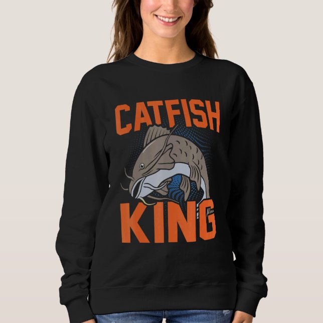 Sweatshirt Graphique de pêche de Catfish King (Devant)