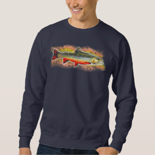 Sweatshirt Graphique de pêche de la truite de ruisseau