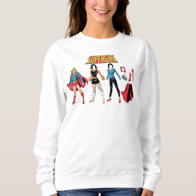 Sweatshirt Graphique de poupée en papier supergirl (Devant)
