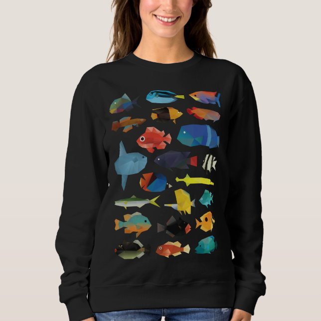 Sweatshirt Graphique des poissons (Devant)