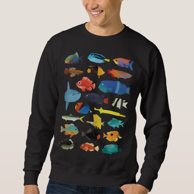 Sweatshirt Graphique des poissons (Devant)