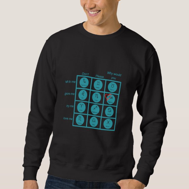 Sweatshirt Graphique d'interaction zodiaque Aquarius Edition  (Devant)