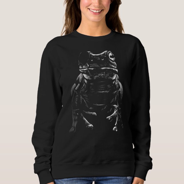 Sweatshirt Graphique Grunge animal Déplaisant grenouille (Devant)