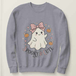Sweatshirt Graphique Halloween Arc Fantôme Mignon Vintage