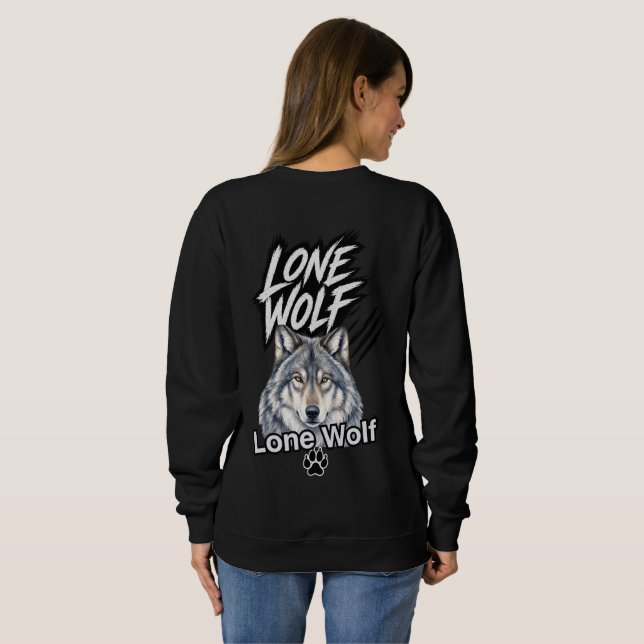Sweatshirt graphique Loup Solitaire (Dos entier)