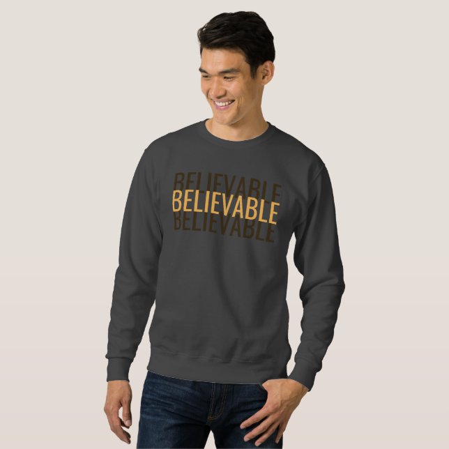 Sweatshirt Graphique Minimaliste Triplement Crédible (Devant entier)