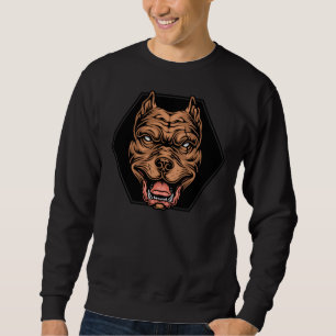 Sweatshirt Graphique Pitbull en colère