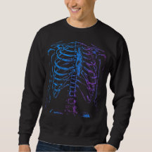 Sweatshirt graphique squelette à cage thoracique n