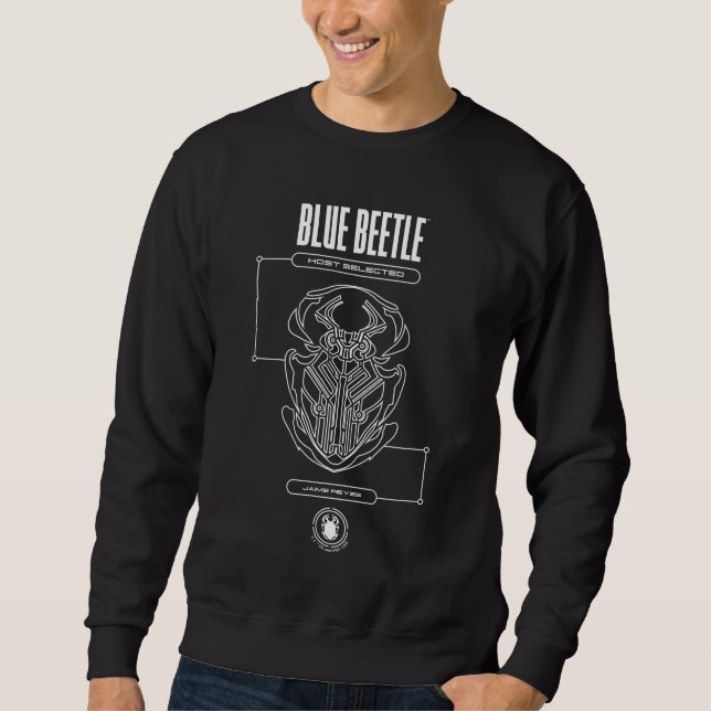Sweatshirt Graphique technique du scarabée bleu (Devant)