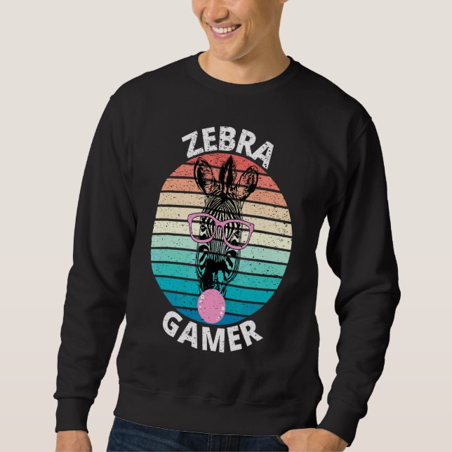 Sweatshirt Graphique Zebra Gamer Pour Gamer Kids (Devant)