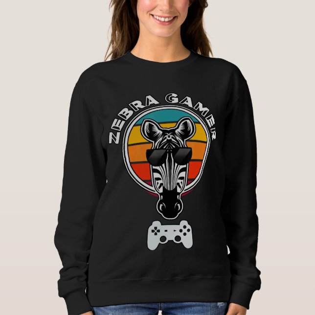 Sweatshirt Graphique Zebra Gamer Pour Gamer Kids 2 (Devant)