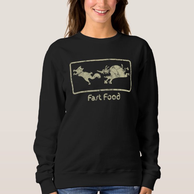 Sweatshirt Graphisme de chien poursuivant un chat dans la res (Devant)