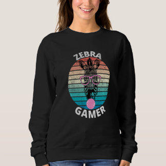 Sweatshirt Graphisme de Joueur Zèbre Pour Les Enfants Joueurs