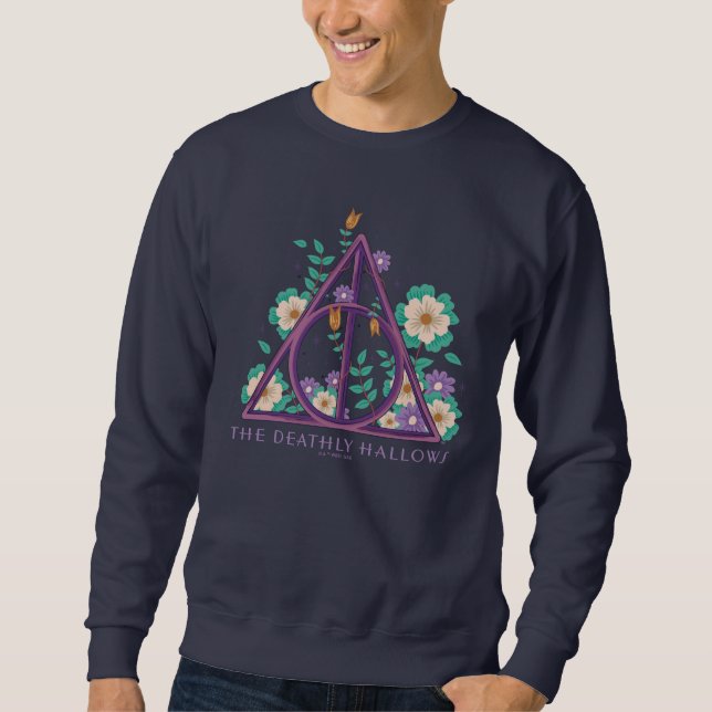 Sweatshirt Graphisme des hirondelles mortes florales (Devant)
