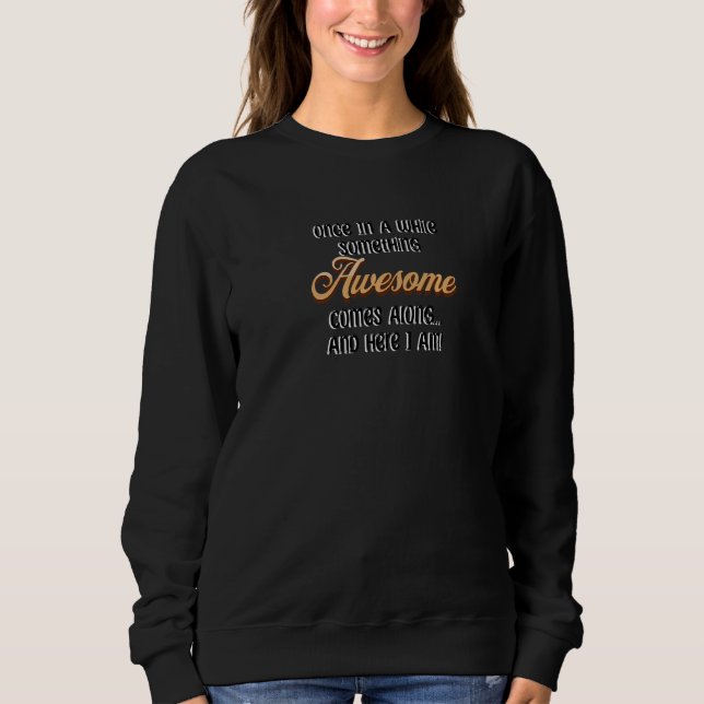 Sweatshirt Graphisme Drôle Décontracté Top Une Fois De Temps  (Devant)