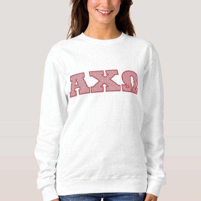 Sweatshirt Graphisme rayé Alpha Chi Omega (Devant)