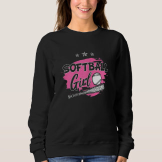 Sweatshirt Graphisme Softball Femmes Et Softball Girl 2