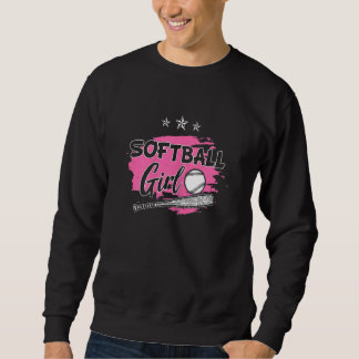 Sweatshirt Graphisme Softball Femmes Et Softball Girl 2