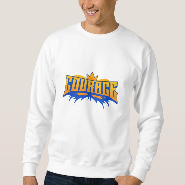 Sweatshirt Gras Courage Emblem T-Shirt Design (Devant)